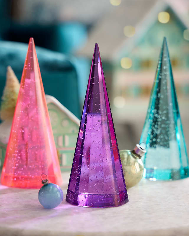 Purple Crystal Cone Tree, 7"